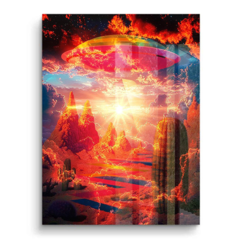 Himmlische Wüsten-Traumlandschaft PVC Glänzend