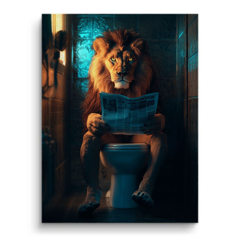 Regal Restroom Roar Canvas Art