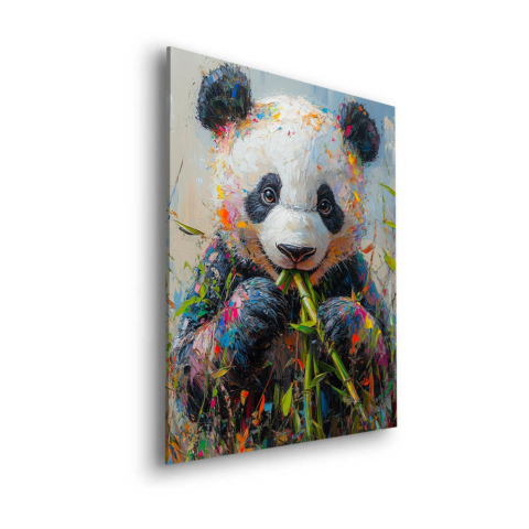 Vibrant Panda Delight Dibond Mat Art