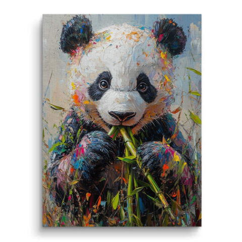 Lebendiges Panda-Glück Leinwandbild