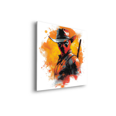 Cowboy Deadpool Dibond Matowy