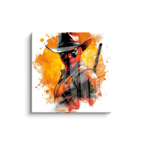Cowboy Deadpool PVC Glänzend Kunst