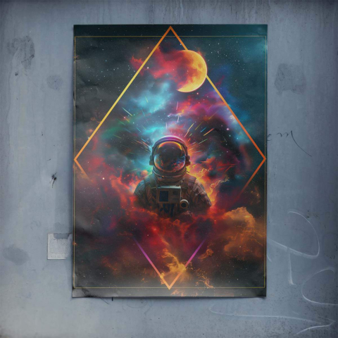 Sueño de Astronauta Cósmico Póster