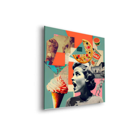 Kolaż Retro Delight Dibond Matowy Art