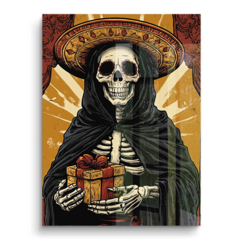 Skeleton Gift Giver PVC Gloss Art