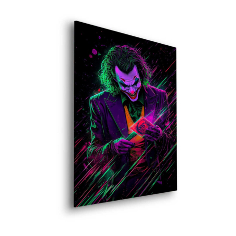 Neon Joker Delight Dibond Mat Art