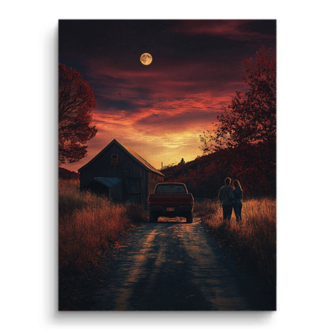Sérénité au Clair de Lune Toile