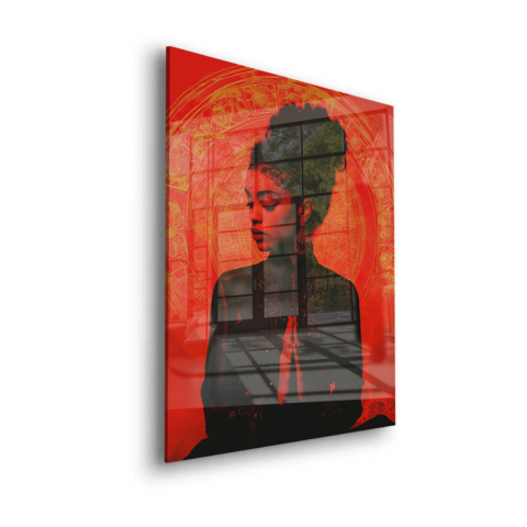 Serene Ember Acrylic Glass Art