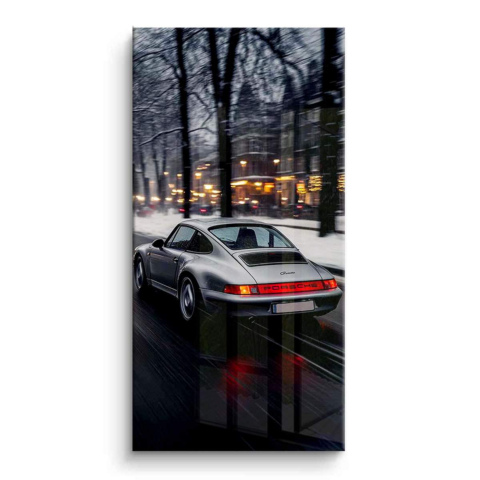 Urban Motion: Porsche in the Rain PVC Gloss Art