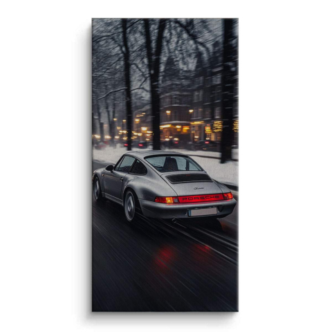 Movimiento Urbano Porsche en la Lluvia Lienzo