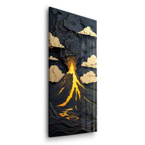 Eruption Elegance Acrylic Glass Art