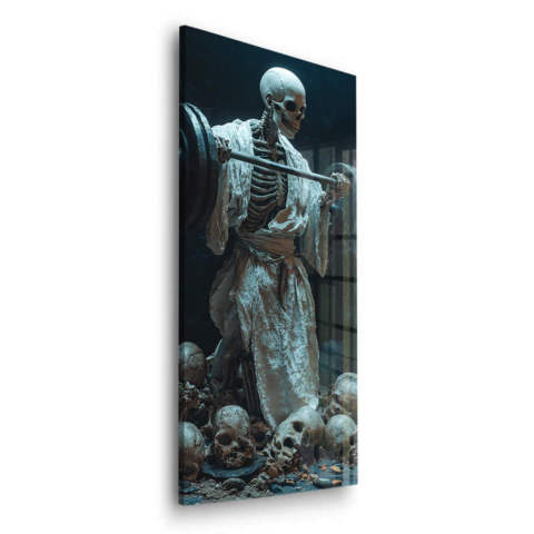 Skeleton Strength Acrylic Glass Art