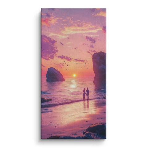 Romance de atardecer sereno Lienzo