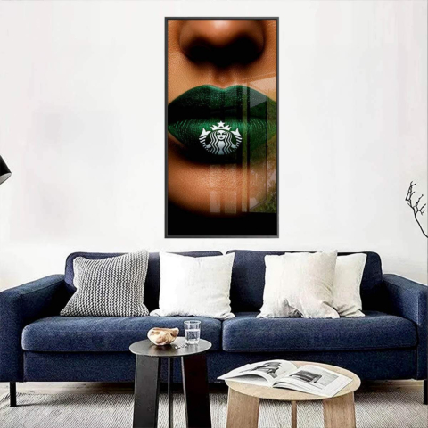 Starbucks Lippen Acrylglas