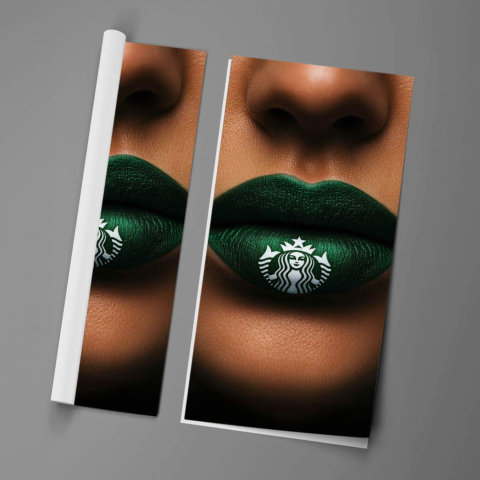 Affiche Lips de Starbucks Poster