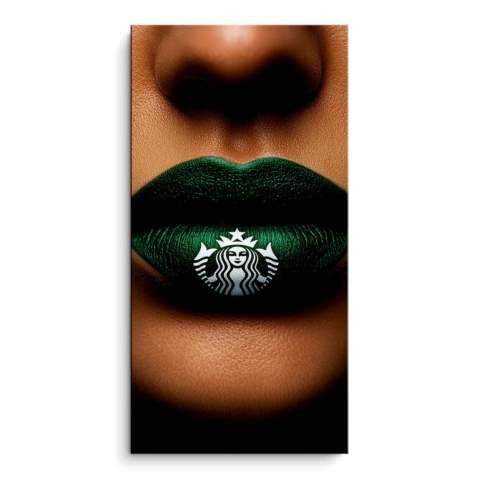 Starbucks Lips PVC Matt Art