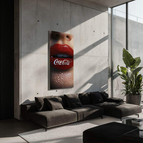 Coca-Cola Lippen Dibond PVC Matt