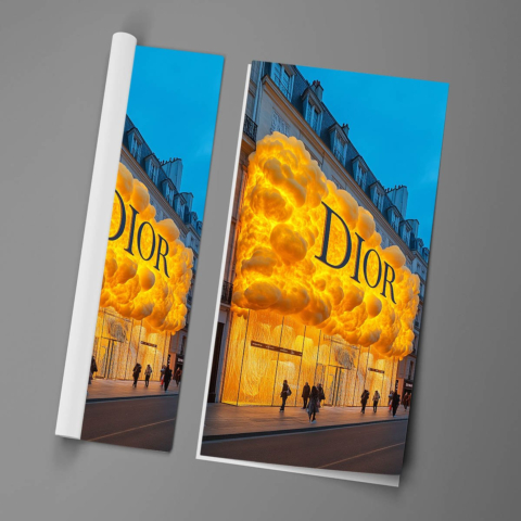 Illuminierte Dior-Ausstellungsplakat Poster