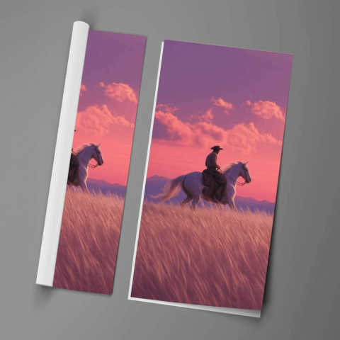 Sonnenuntergang Reiter Poster