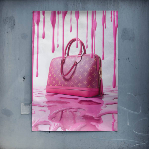Bolso de Lujo Rosa Póster