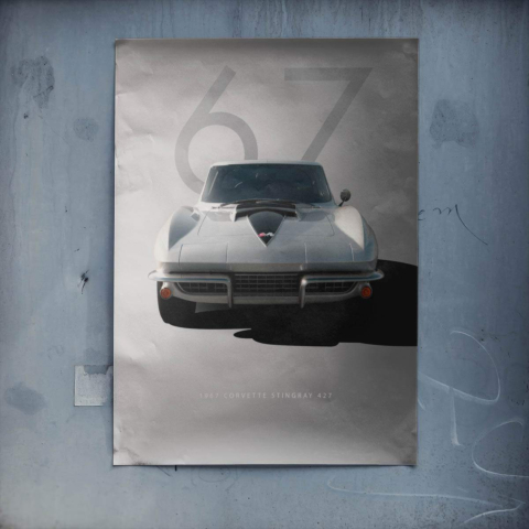 Póster Clásico de Corvette