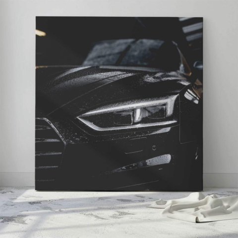 Schwarzes Auto Leinwandbild