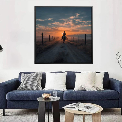 Sonnenuntergang Fahrt Acrylglas