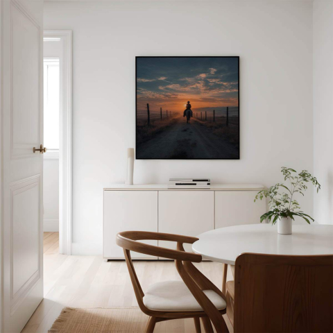 Sonnenuntergangsfahrt Leinwandbild