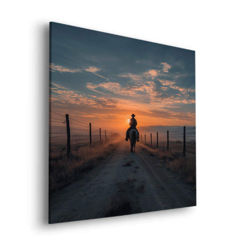 Sonnenuntergangsfahrt Dibond Matt Kunst