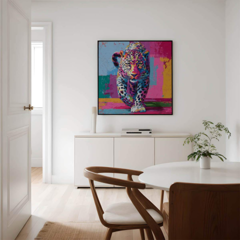 Leopard en course Toile