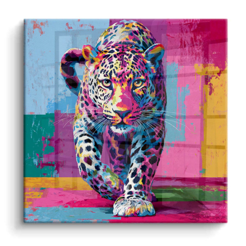 Leopard Running PVC Gloss Art