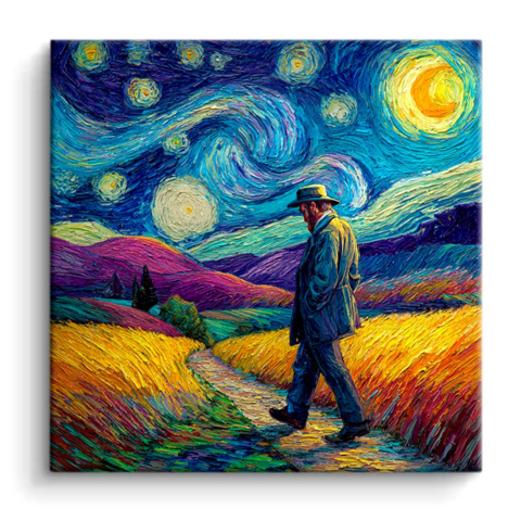 Sternennacht Spaziergang PVC Matt