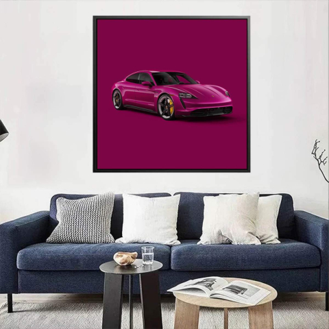 Porsche Taycan Szkło Akrylowe Obraz na Płótnie