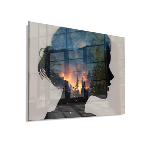 Night Skyline Acrylic Glass Art