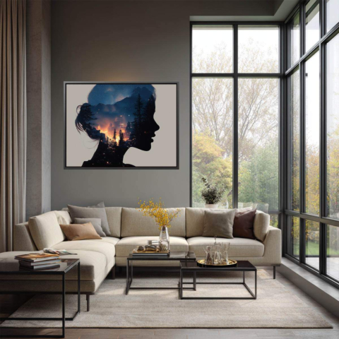 Night Skyline Canvas Art