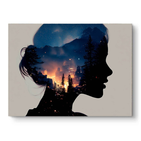 Night Skyline PVC Matt Art