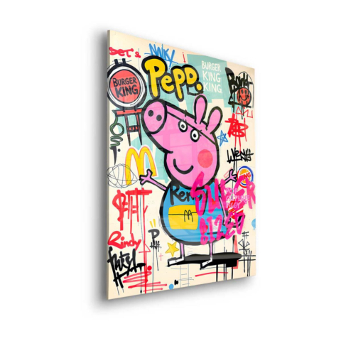 Peppa Pig Graffiti Acrylglas