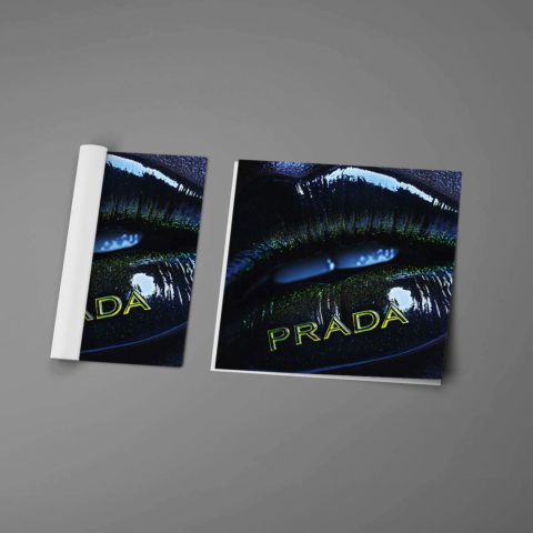 Logo de Neón con Labial Póster