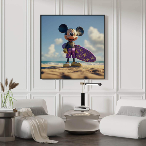 Mickey Surfista Lienzo