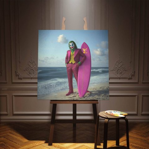 Joker Surfing Stil Leinwandbild