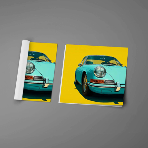 Póster de coche deportivo vintage