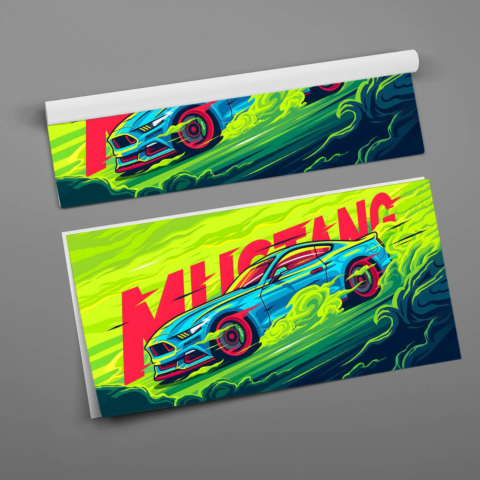 Mustang Rennposter Poster