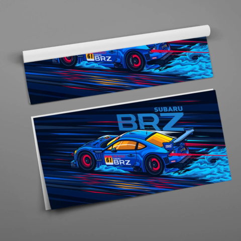 Subaru BRZ Rennwagen Poster Kunst