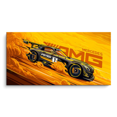 Rennwagen Flamme PVC Matt Art