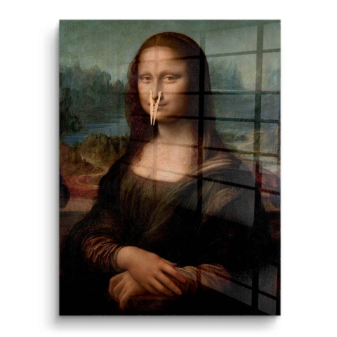 Mona Lisa with Clock PVC Gloss Art