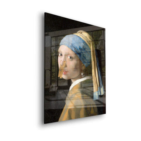 Mädchen mit Wäscheklammer Acrylglas