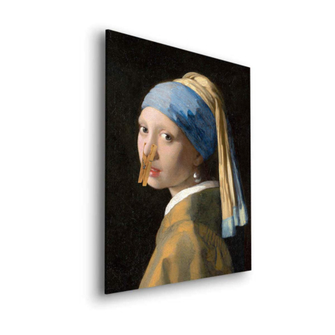 Girl with a Clothespin Dibond Matt Art