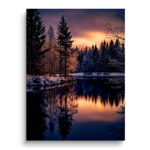 Serene Winter Sunset PVC Matt Art