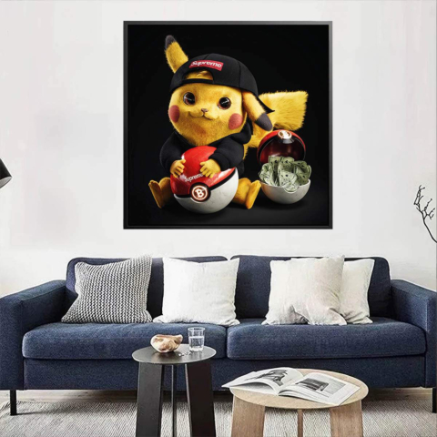 Pikachu with Cryptocurrency Acrylic Glass Art