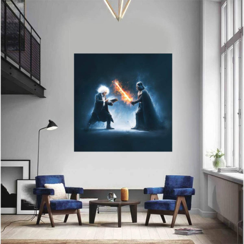 Epischer Showdown Leinwandbild